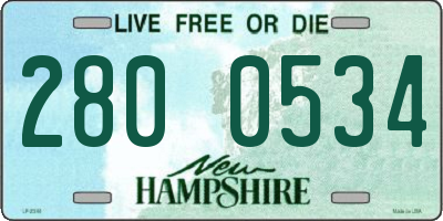 NH license plate 2800534
