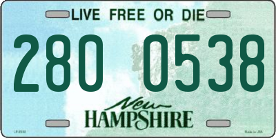 NH license plate 2800538