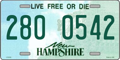 NH license plate 2800542