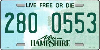 NH license plate 2800553