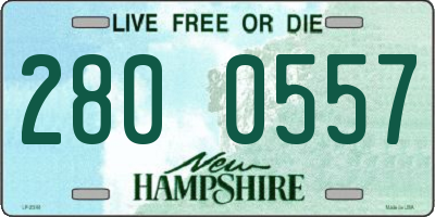 NH license plate 2800557