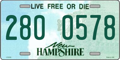 NH license plate 2800578