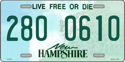NH license plate 2800610