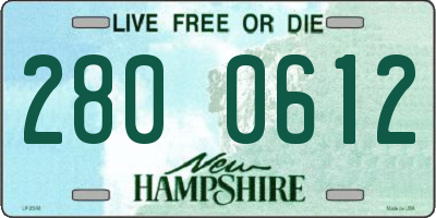 NH license plate 2800612