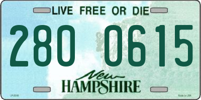 NH license plate 2800615