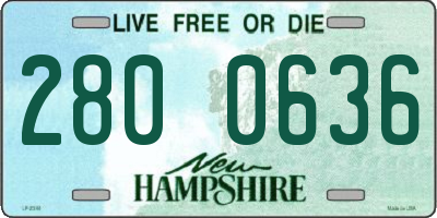 NH license plate 2800636