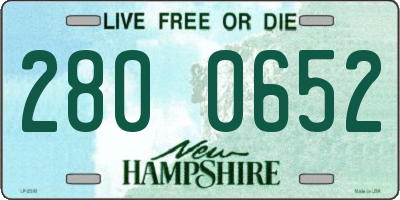 NH license plate 2800652