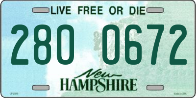 NH license plate 2800672