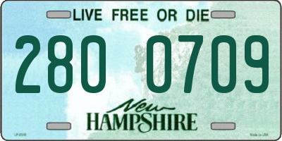 NH license plate 2800709