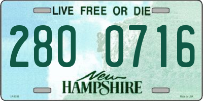 NH license plate 2800716