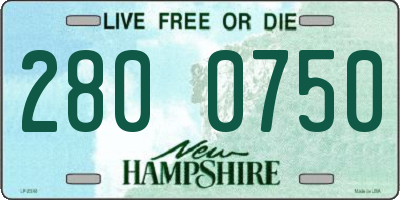 NH license plate 2800750