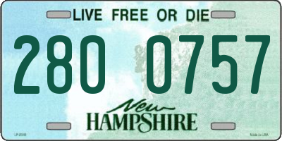 NH license plate 2800757
