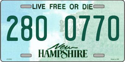 NH license plate 2800770