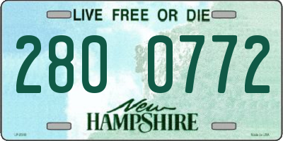 NH license plate 2800772