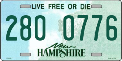 NH license plate 2800776
