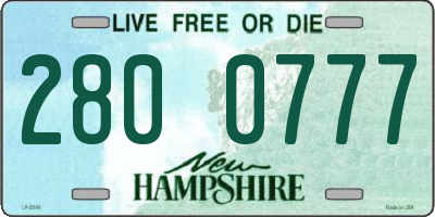 NH license plate 2800777