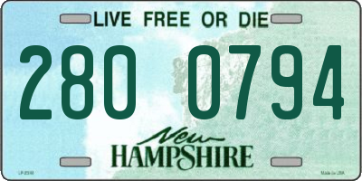 NH license plate 2800794