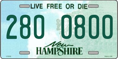 NH license plate 2800800