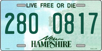 NH license plate 2800817