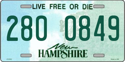 NH license plate 2800849
