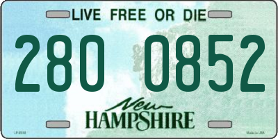 NH license plate 2800852