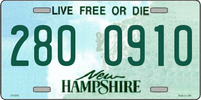 NH license plate 2800910