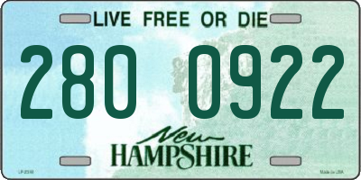 NH license plate 2800922