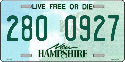 NH license plate 2800927