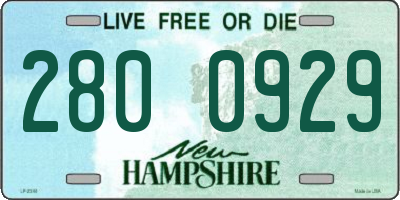 NH license plate 2800929