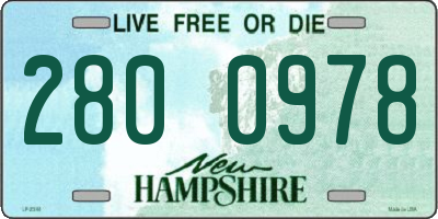 NH license plate 2800978