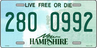 NH license plate 2800992