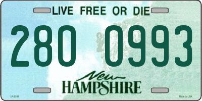 NH license plate 2800993