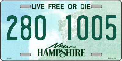NH license plate 2801005