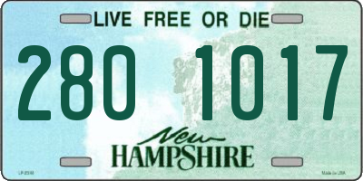 NH license plate 2801017