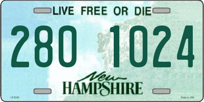 NH license plate 2801024