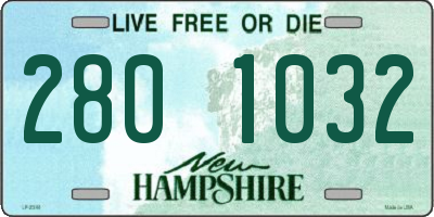 NH license plate 2801032