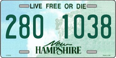 NH license plate 2801038
