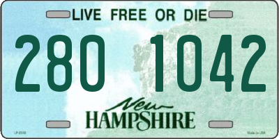 NH license plate 2801042