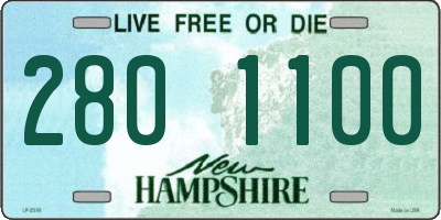 NH license plate 2801100