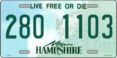 NH license plate 2801103