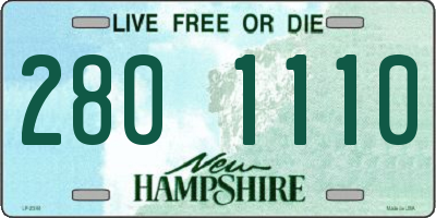 NH license plate 2801110