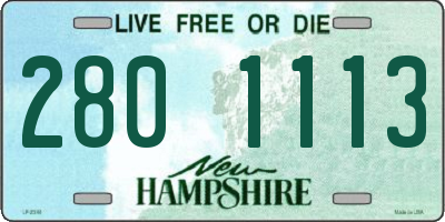 NH license plate 2801113