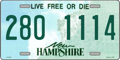 NH license plate 2801114