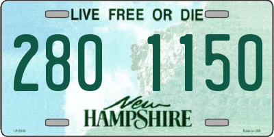 NH license plate 2801150