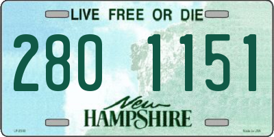 NH license plate 2801151