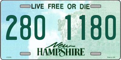 NH license plate 2801180