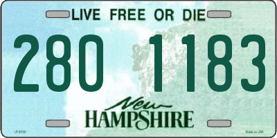 NH license plate 2801183