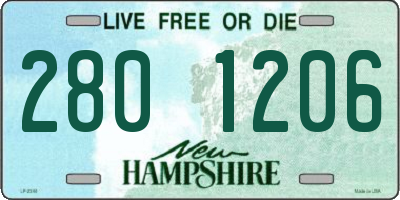 NH license plate 2801206