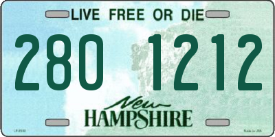 NH license plate 2801212