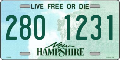NH license plate 2801231